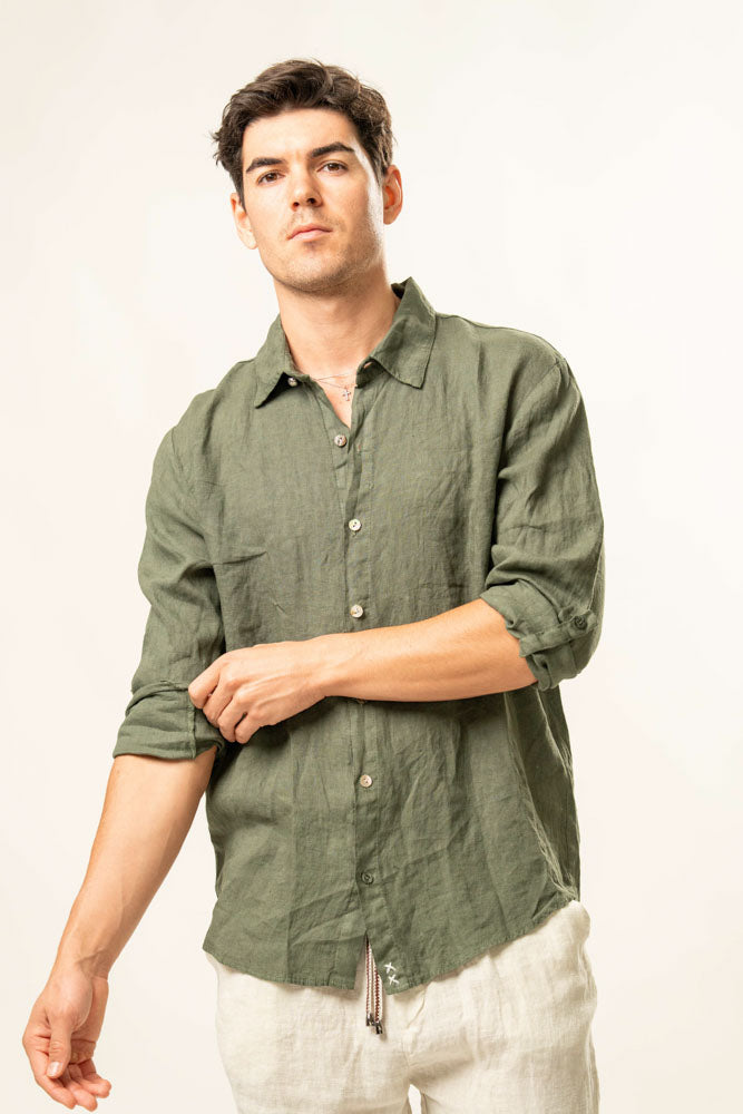 Camicia manica lunga 100% Lino