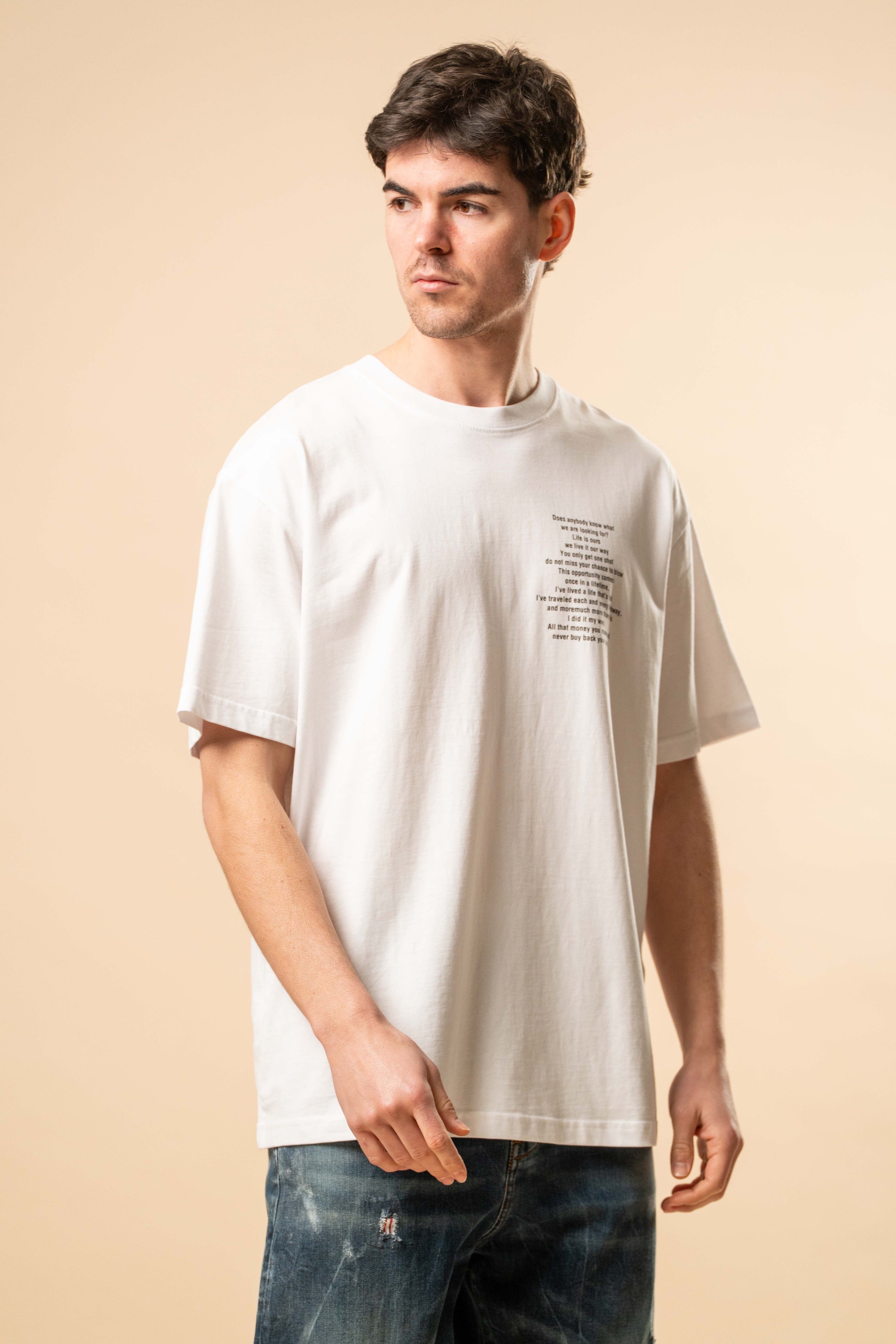 T-Shirt Over Fit 100% Cotone TEE OVER – Bianco