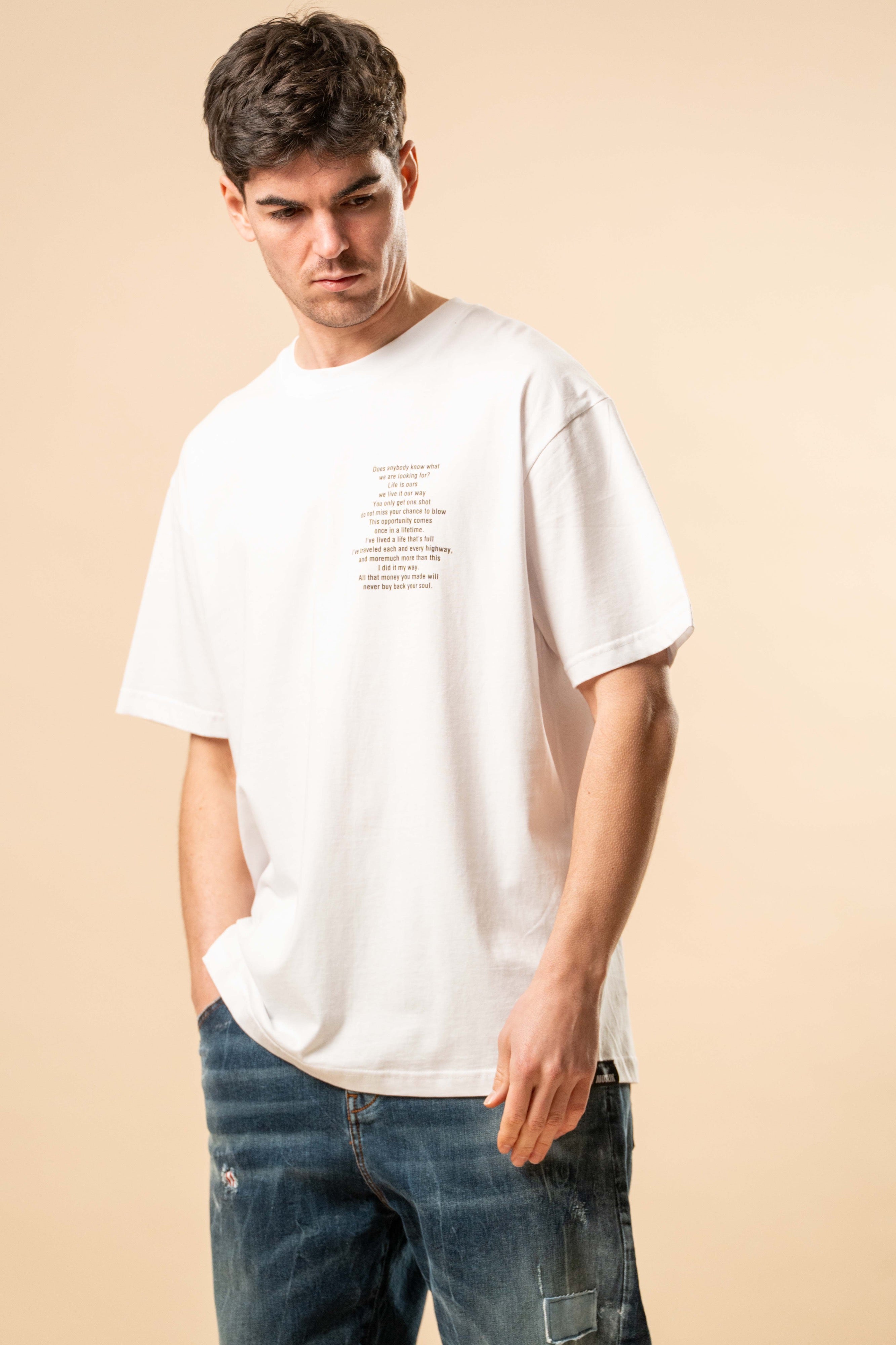 T-Shirt Over Fit 100% Cotone TEE OVER – Bianco