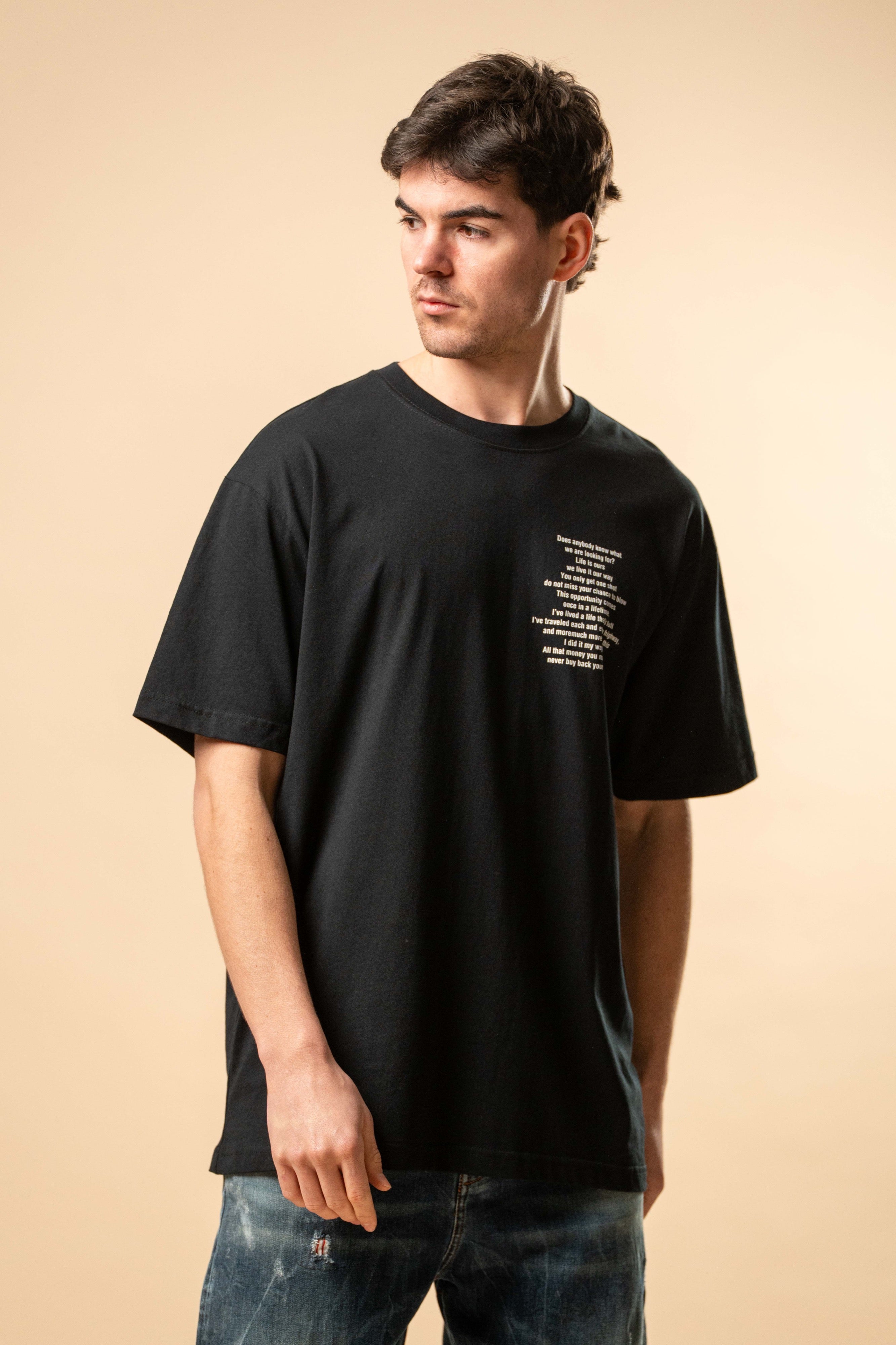 T-Shirt Over Fit 100% Cotone TEE OVER – Nero