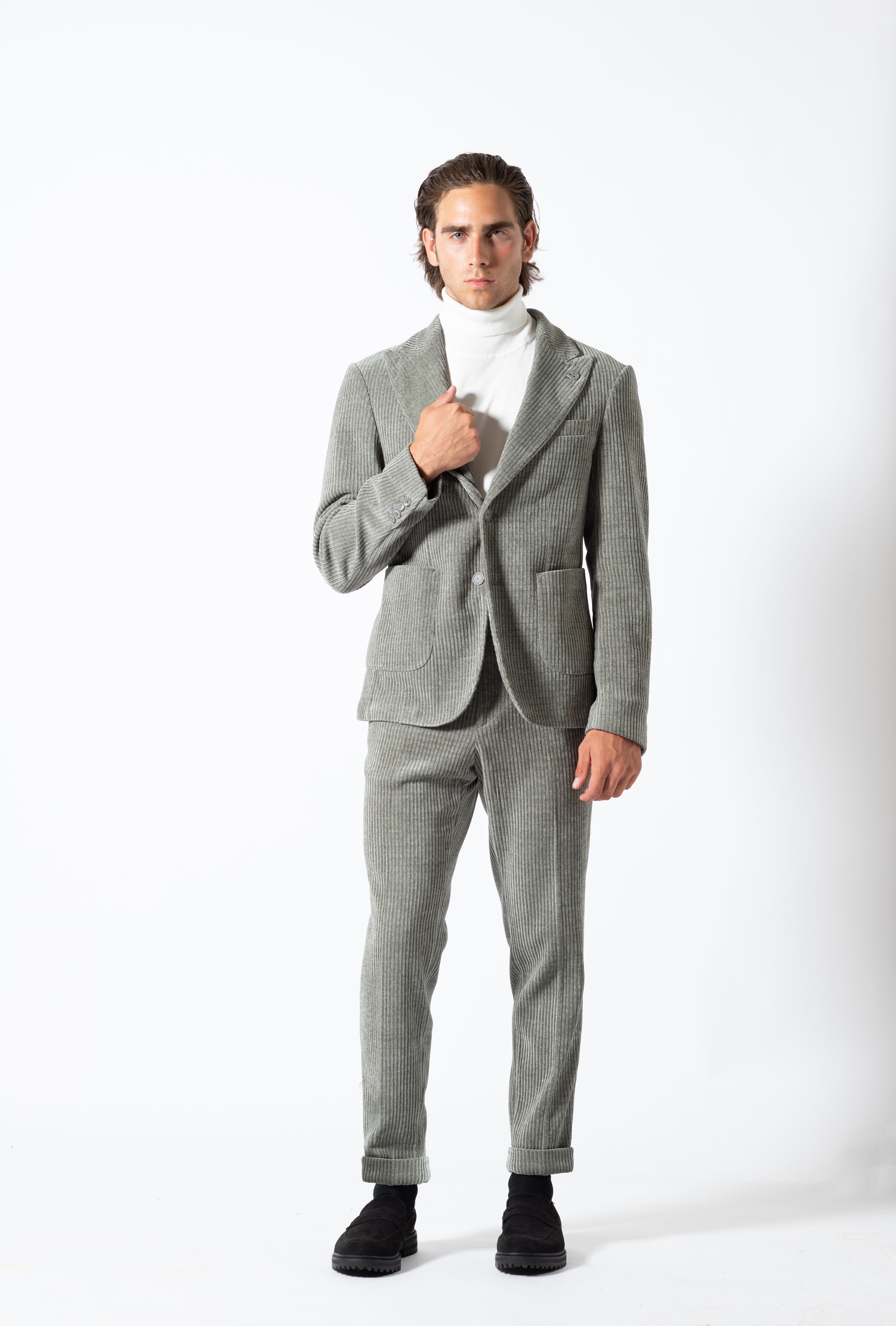 Abito in velluto GRIGIO – Karl Mommoo