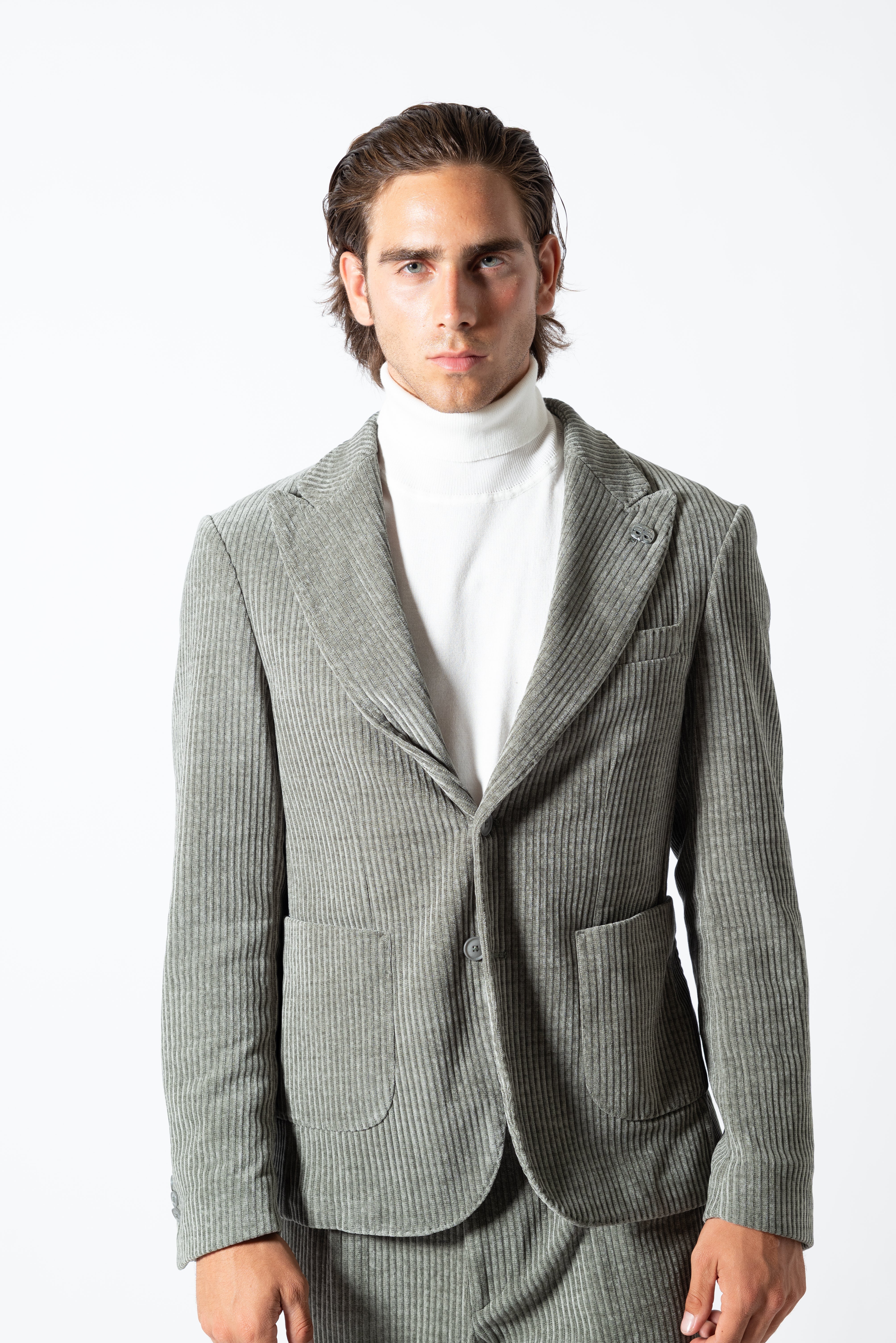 Abito in velluto GRIGIO – Karl Mommoo