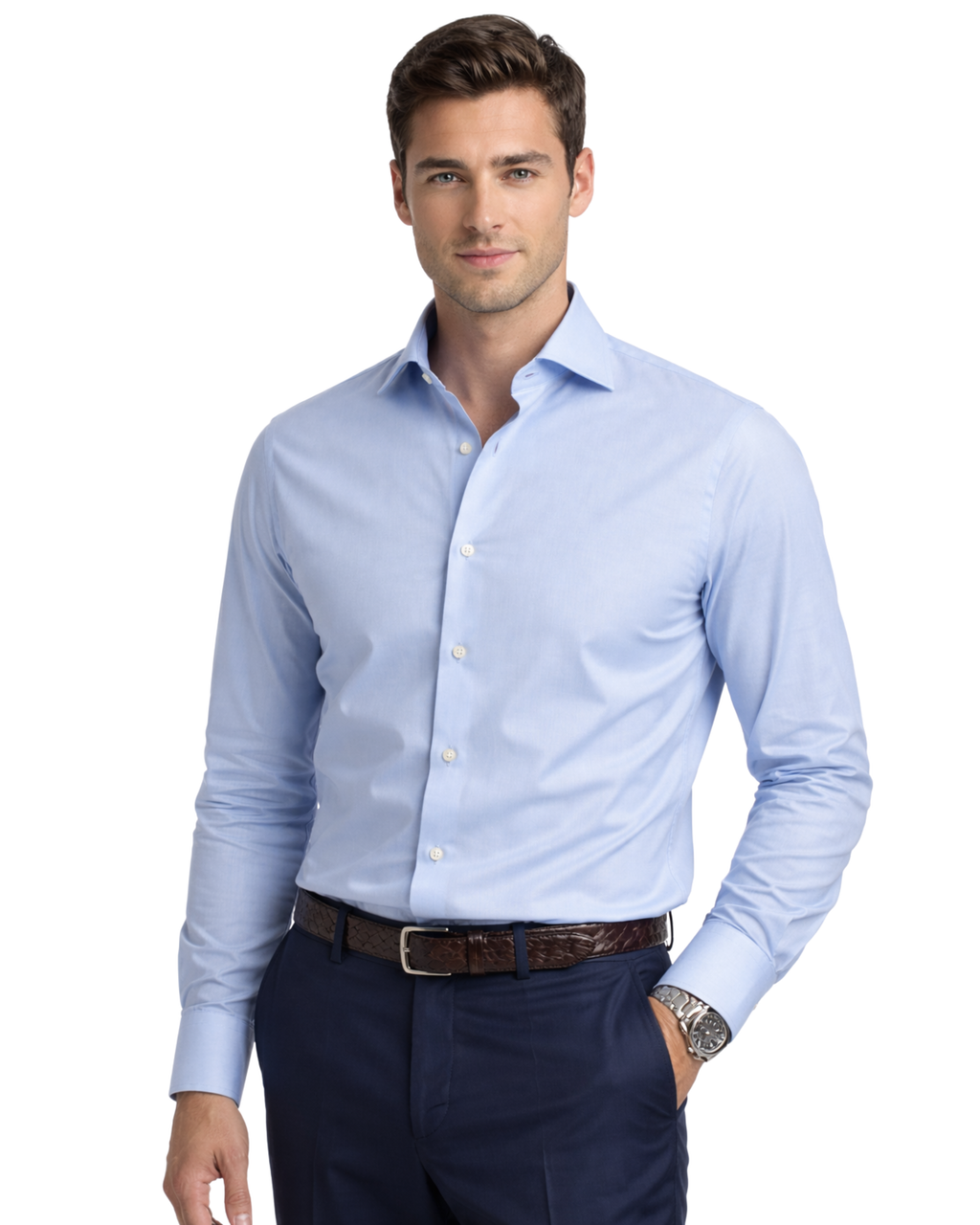 Camicia Uomo Collo Francese