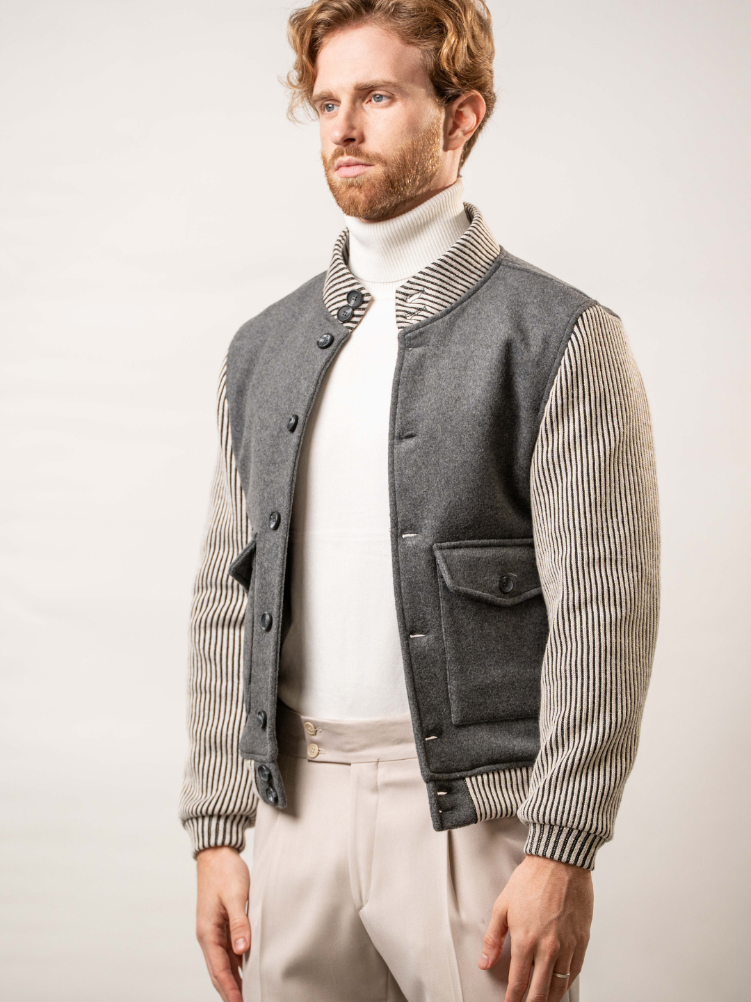 Giubbotto misto lana - Karl Mommoo