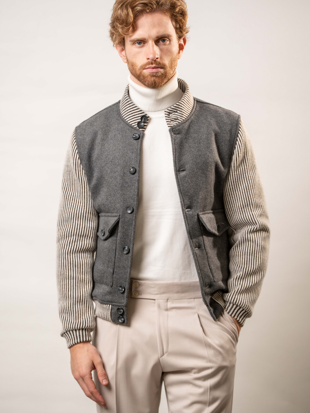 Giubbotto misto lana - Karl Mommoo