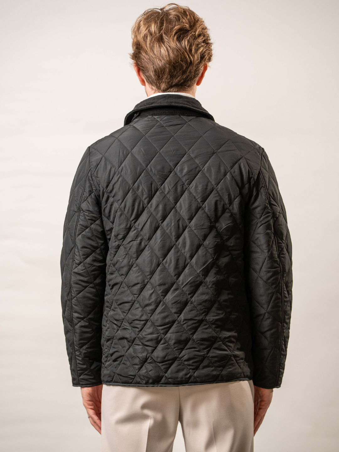 Giacca trapuntata con collo in velluto – Karl Mommoo