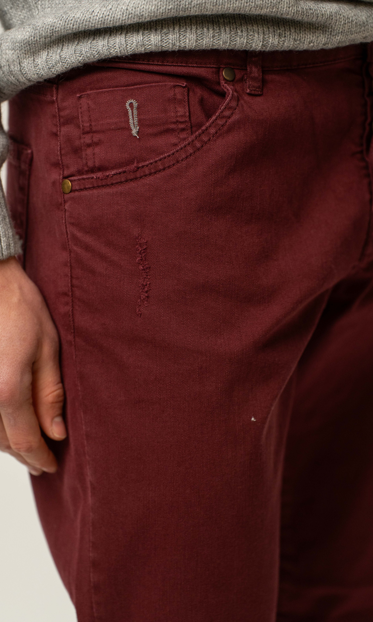 Jeans colorato cropped