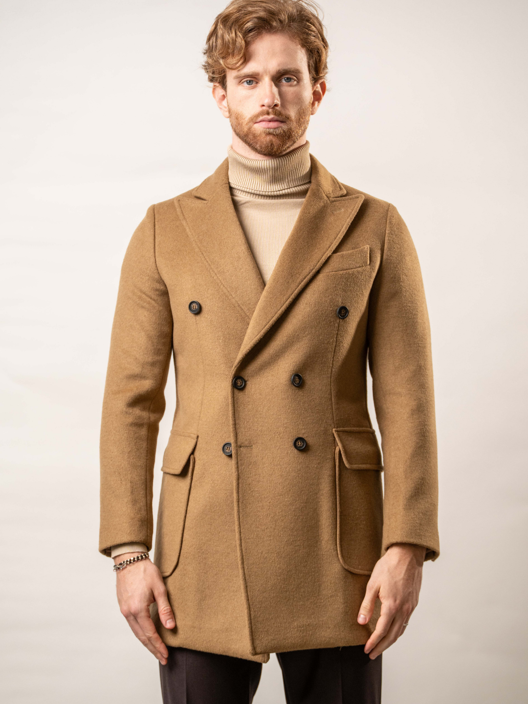 Cappotto doppiopetto in misto lana – Karl Mommoo