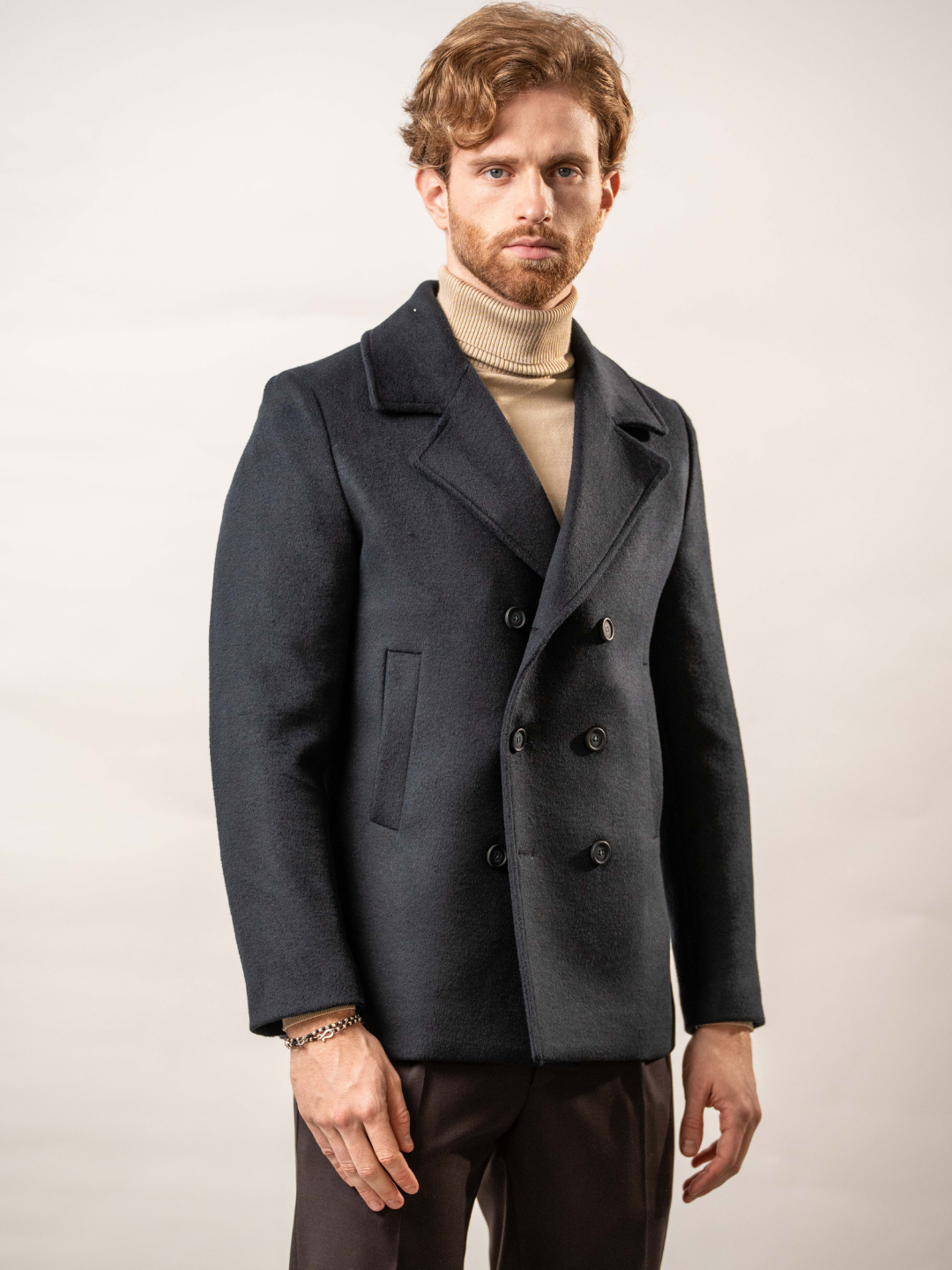 Cappotto picot doppiopetto in misto lana – Karl Mommoo