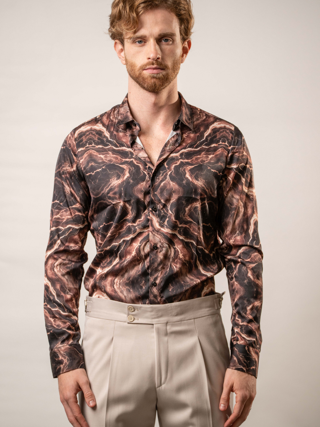 Camicia effetto marmo - Karl Mommoo