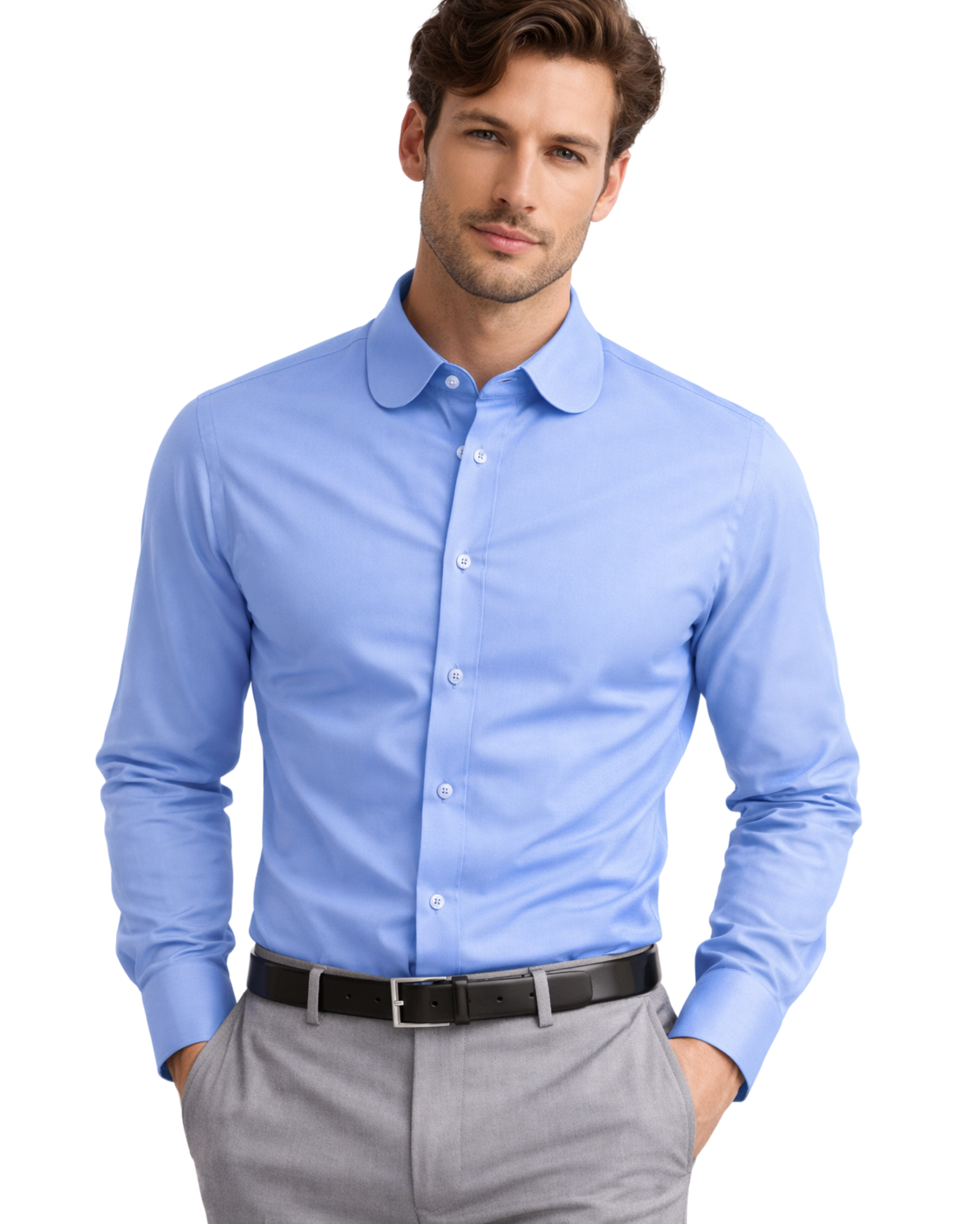 Camicia Uomo Collo Rotondo