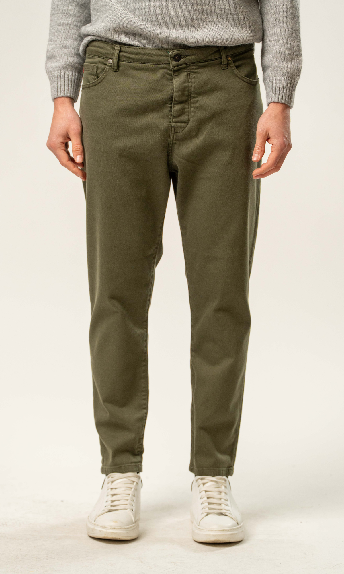 Jeans colorato cropped