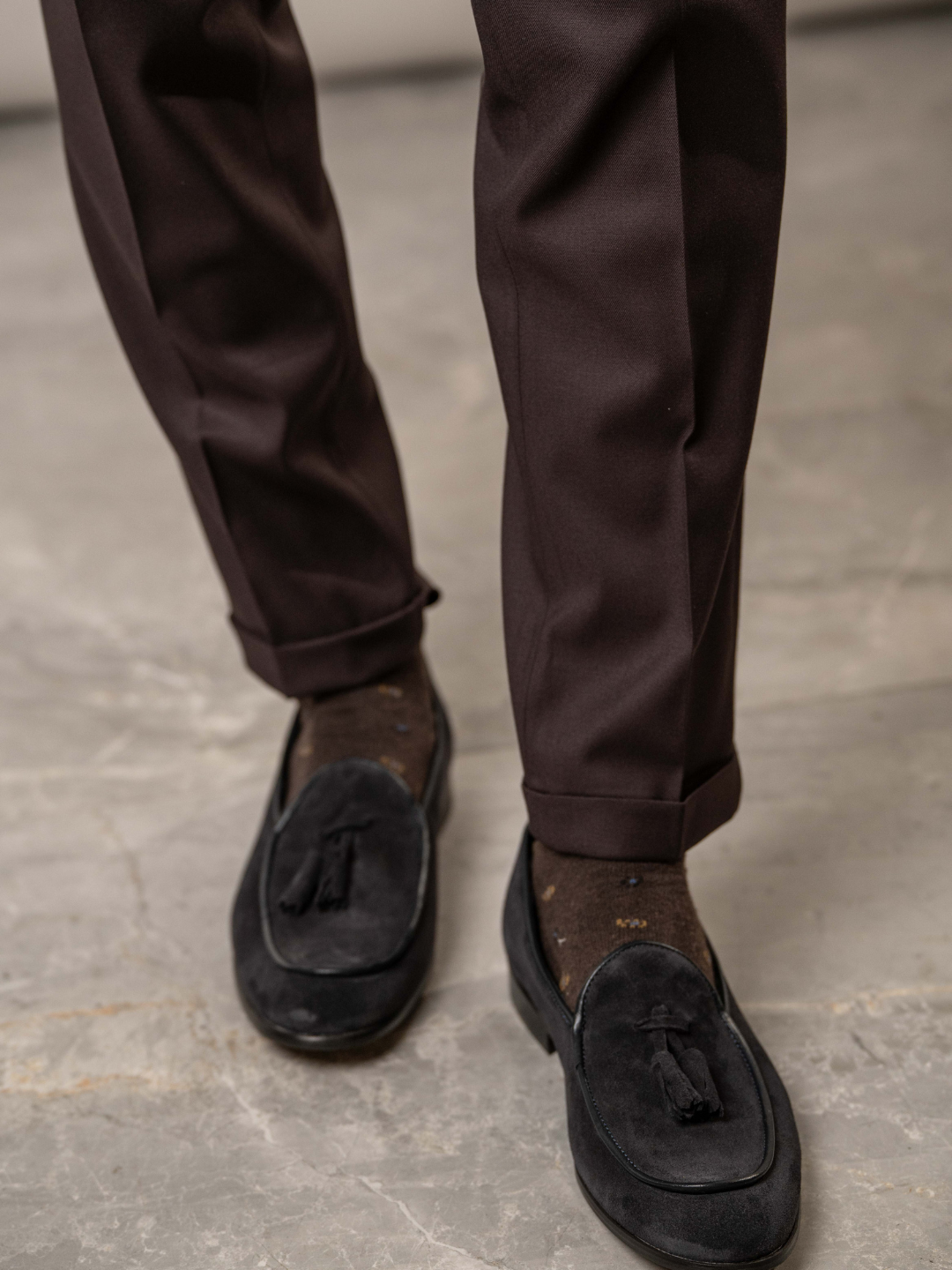 Mocassini in camoscio con nappine - Karl Mommoo