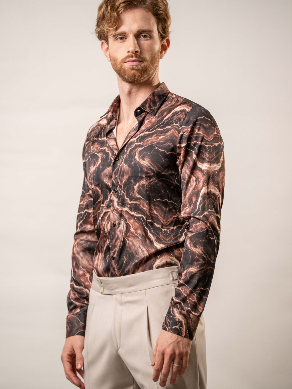 Camicia effetto marmo - Karl Mommoo