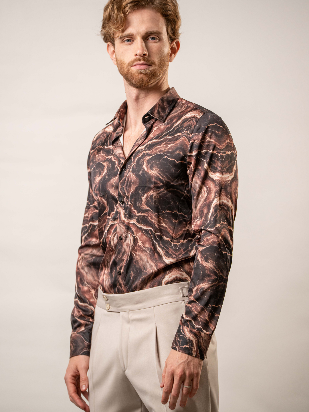 Camicia effetto marmo - Karl Mommoo