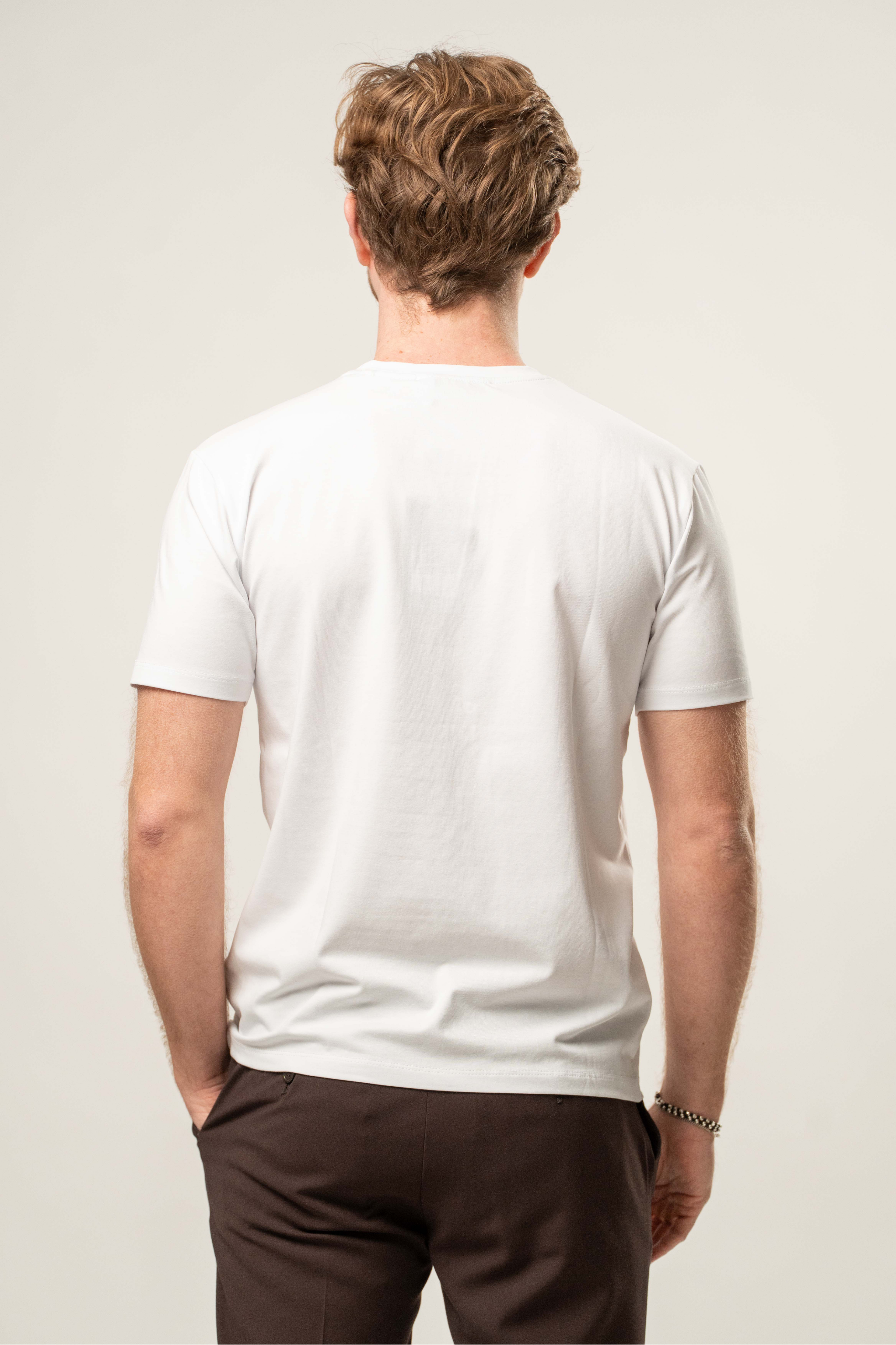 T-shirt ricamo pesci