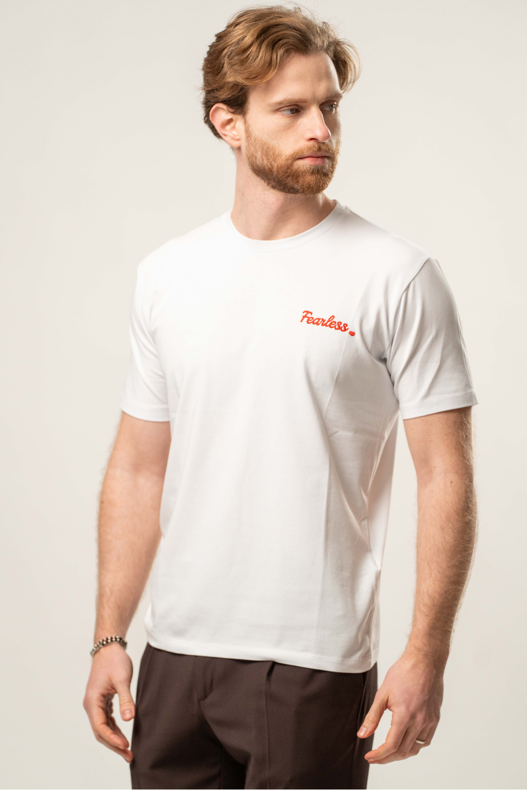 T-shirt ricamo Fearless