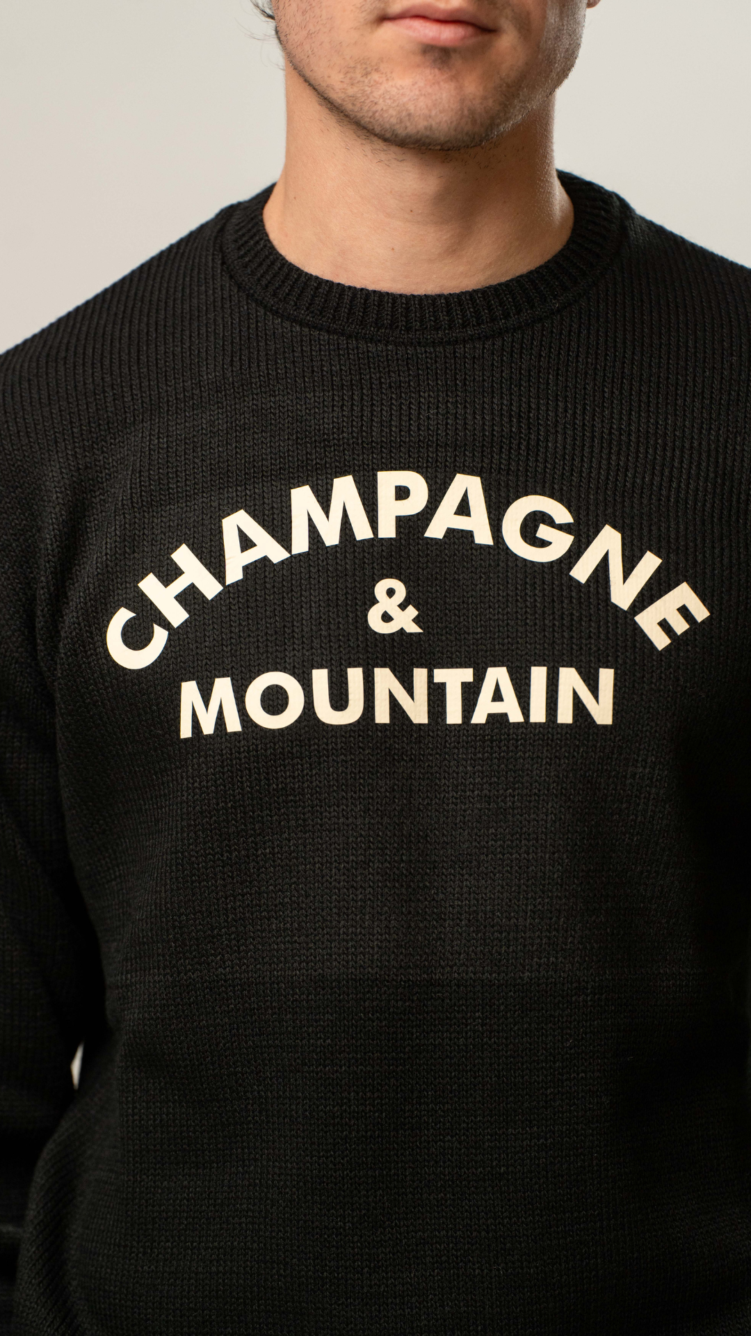 Maglia girocollo Champagne & Mountain