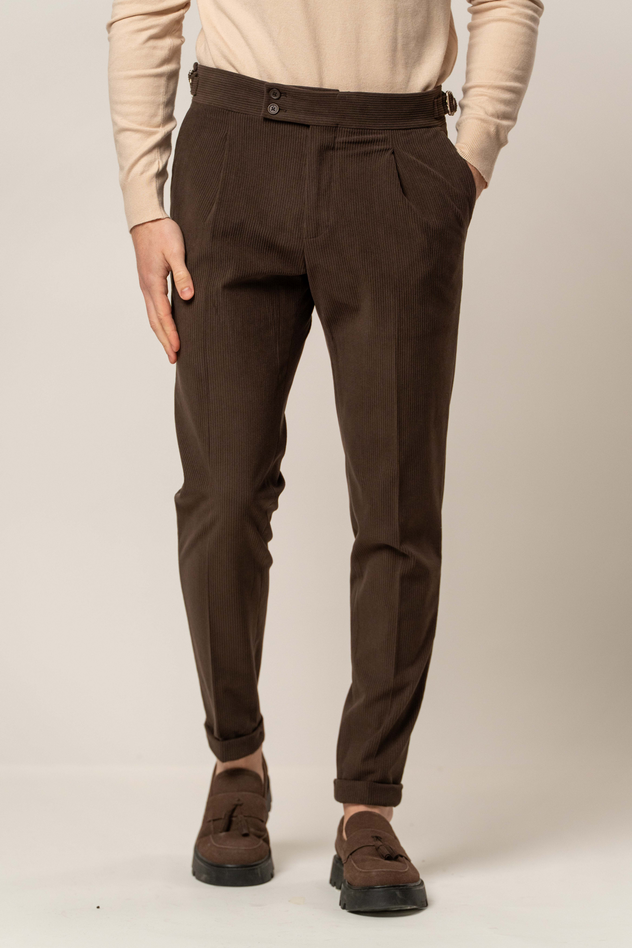 Pantalone in cotone 500 righe – Karl Mommoo