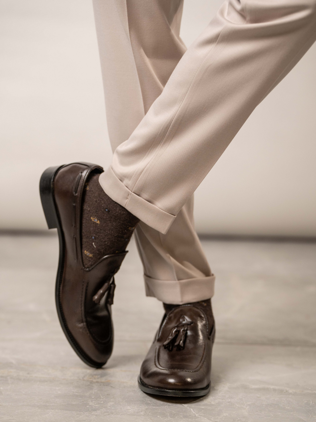 Mocassini in pelle con nappine - Karl Mommoo