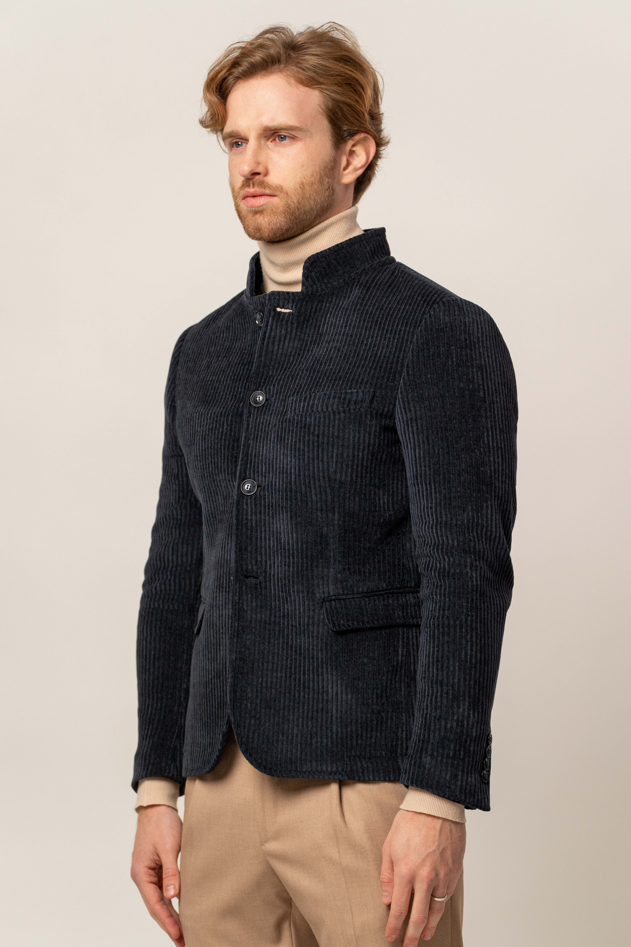 Giacca in velluto collo coreano – Karl Mommoo