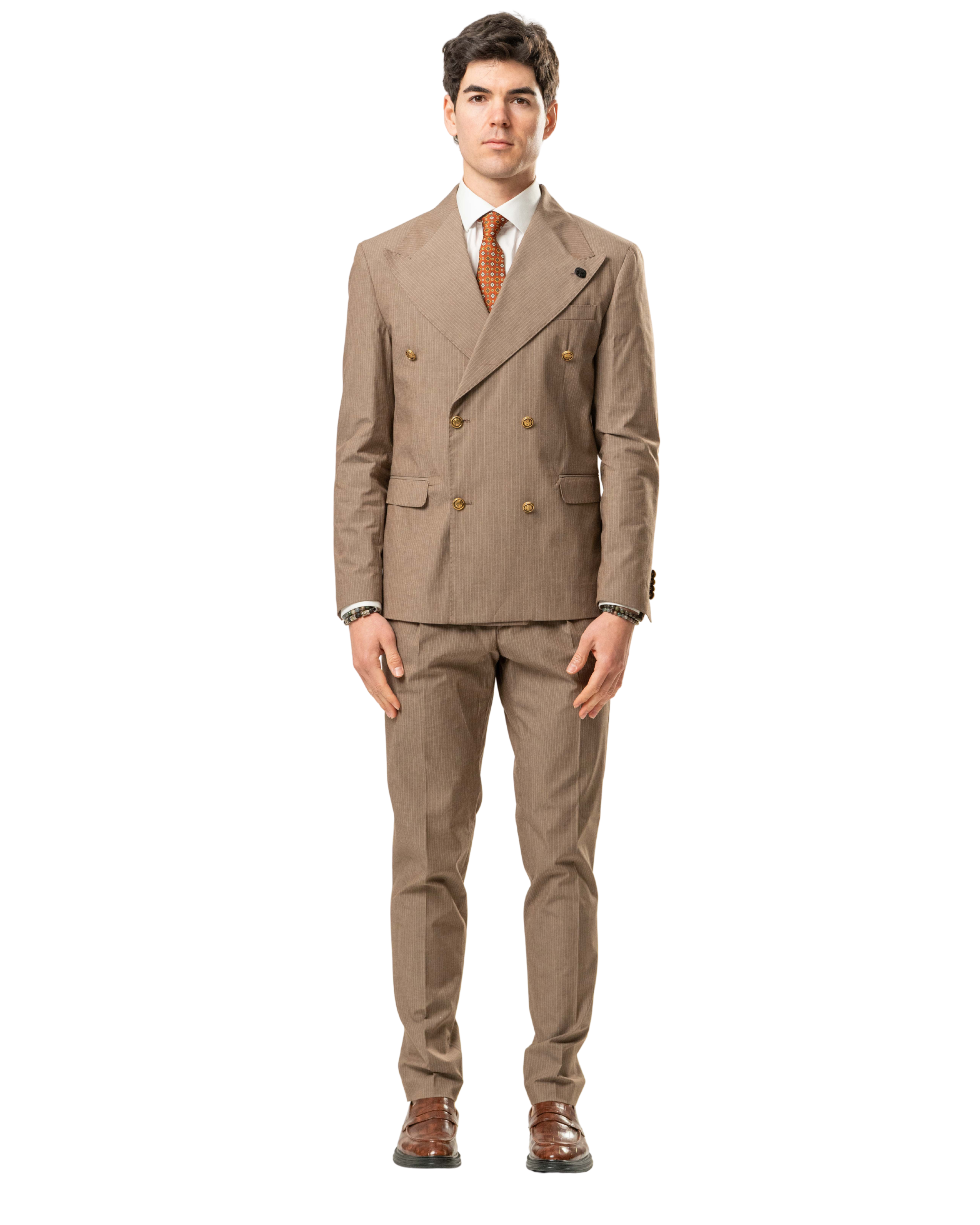 Abito Uomo Doppiopetto Marrone