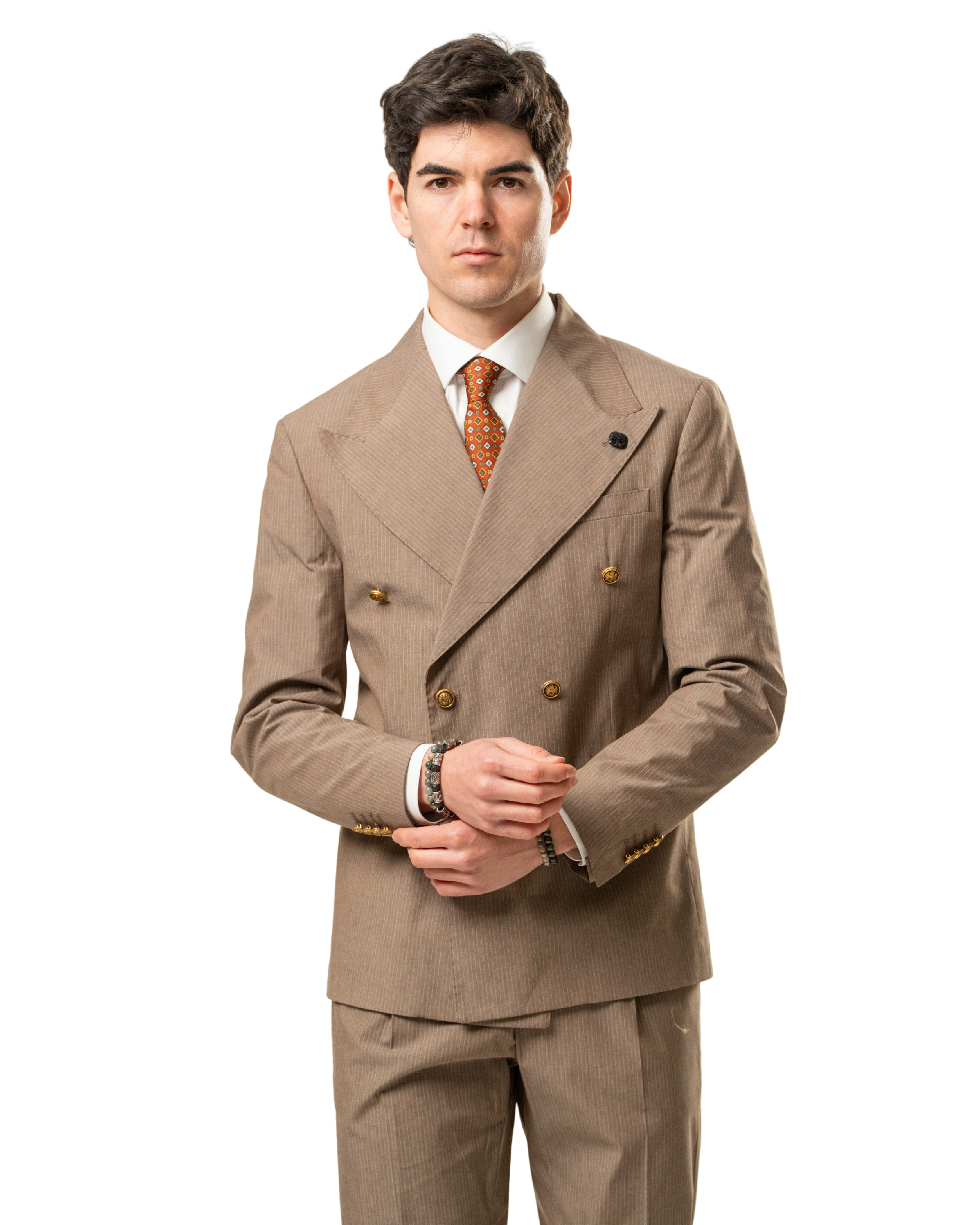 Abito Uomo Doppiopetto Marrone