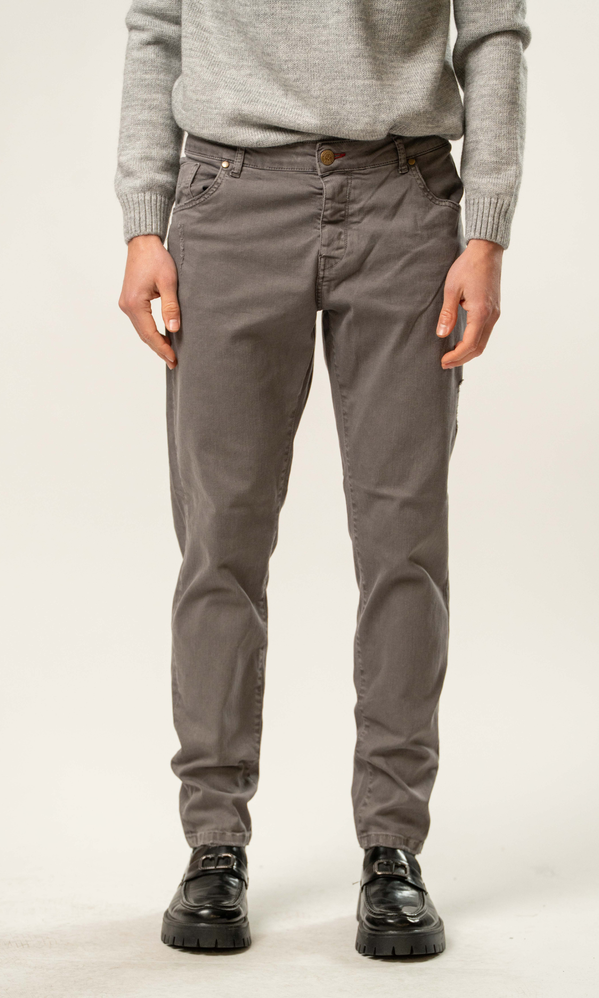 Jeans colorato cropped