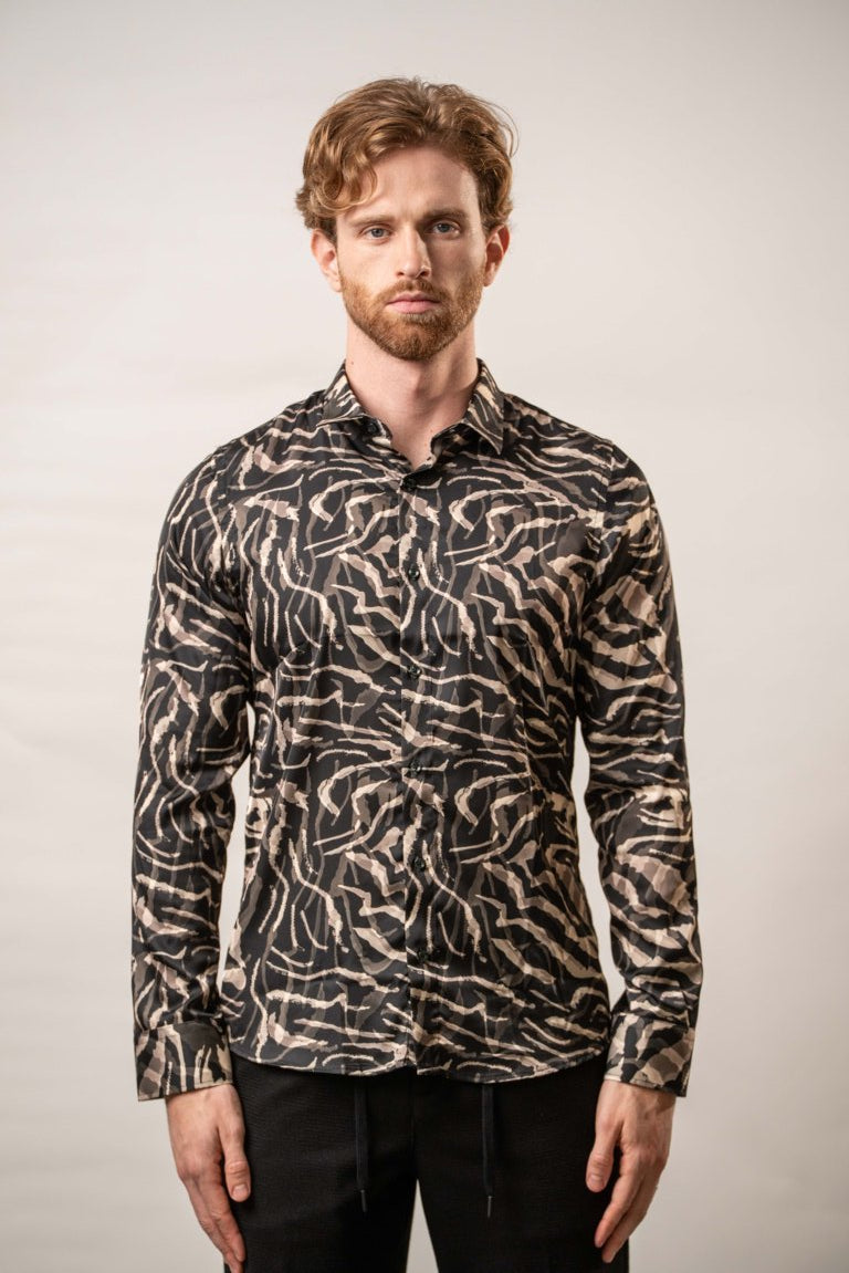 Camicia fantasia zebrata - Karl Mommoo