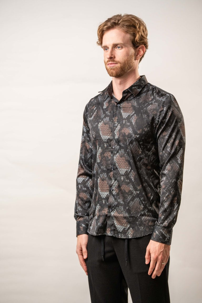 Camicia effetto pitonato - Karl Mommoo