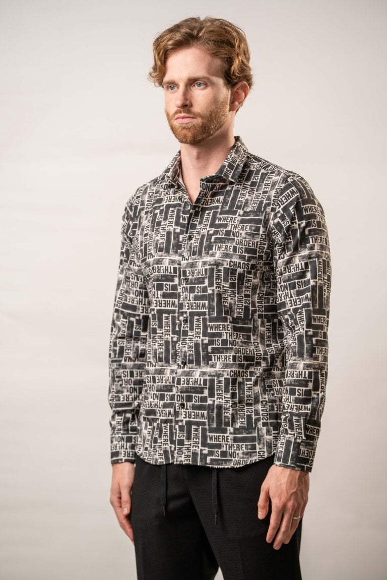 Camicia stampa lettering - Karl Mommoo