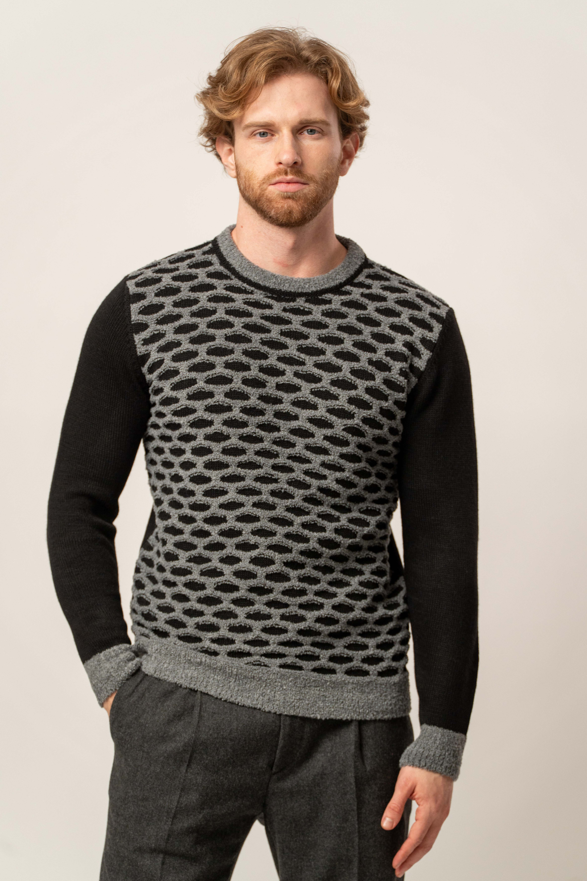 Maglia jacquard in misto lana – Karl Mommoo