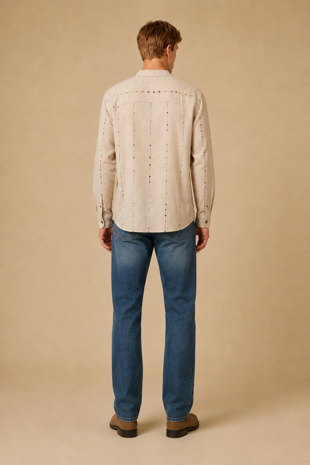 Camicia coreana ricamata