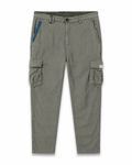 Pantalone cargo con inserti in denim