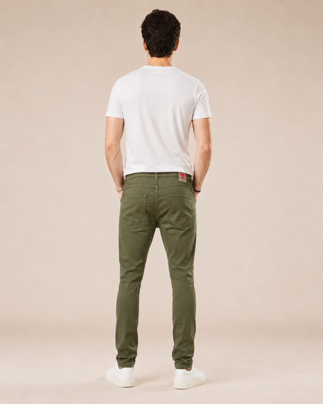 Pantalone cotone slim fit
