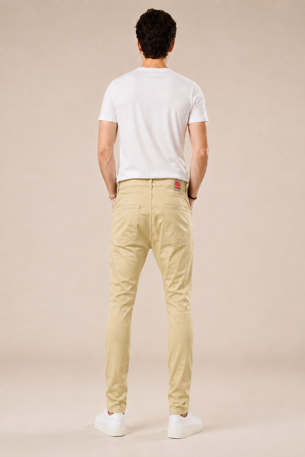 Pantalone cotone slim fit