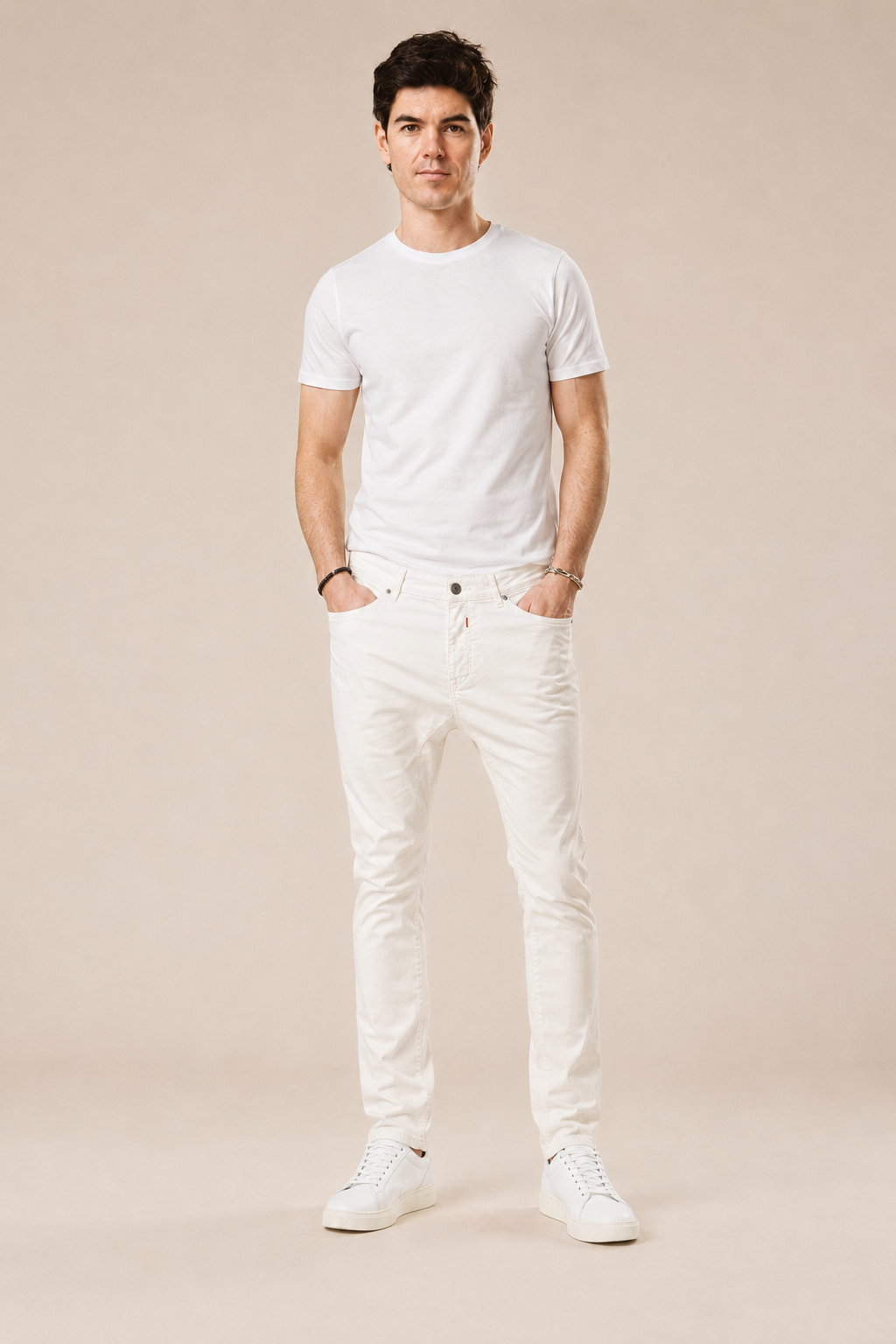Pantalone cotone slim fit
