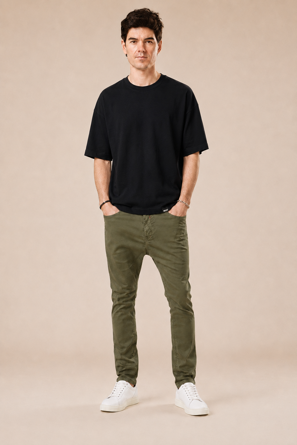 Tee con Stampa retro overfit 100% Cotone