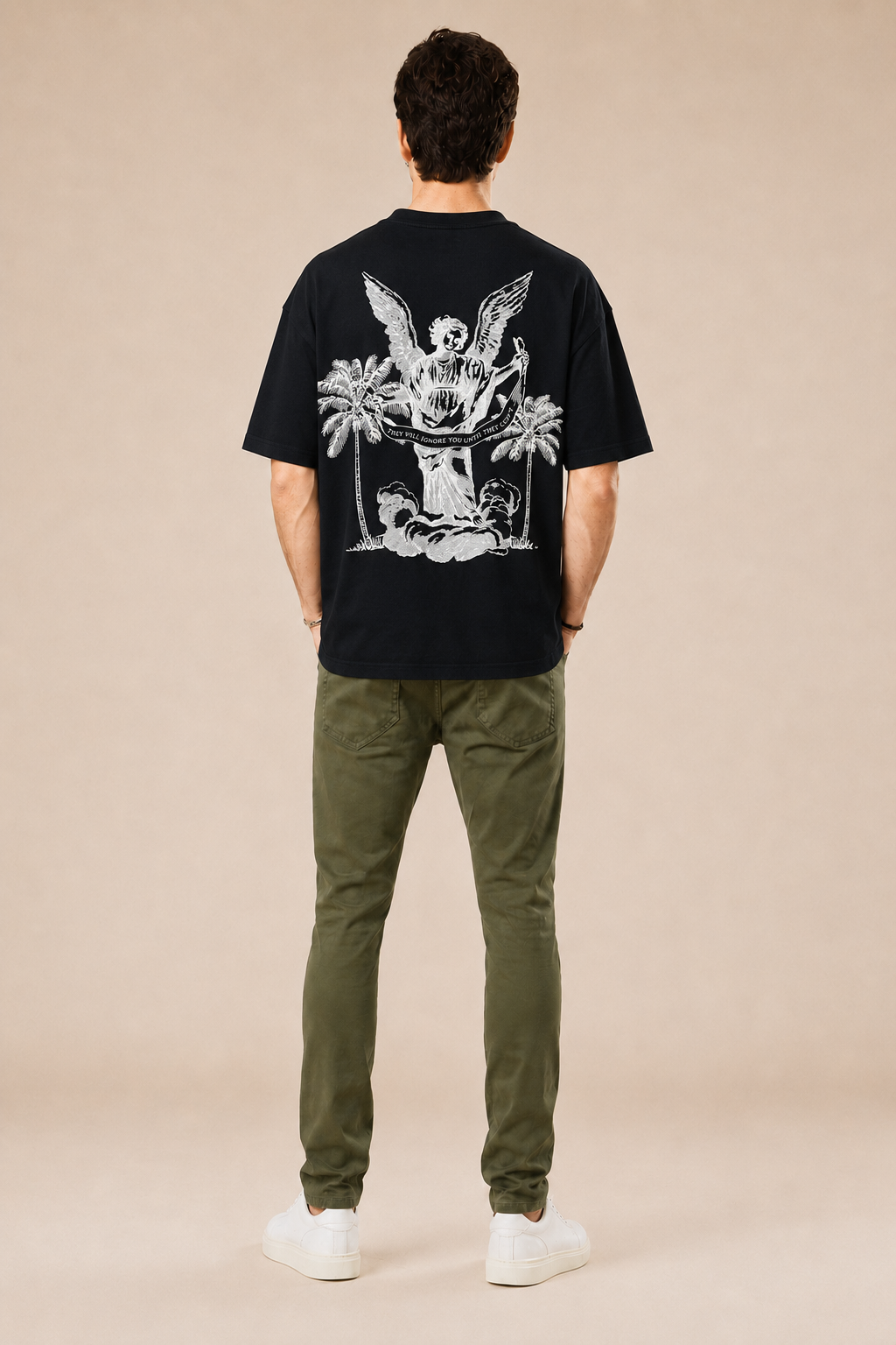 Tee con Stampa retro overfit 100% Cotone