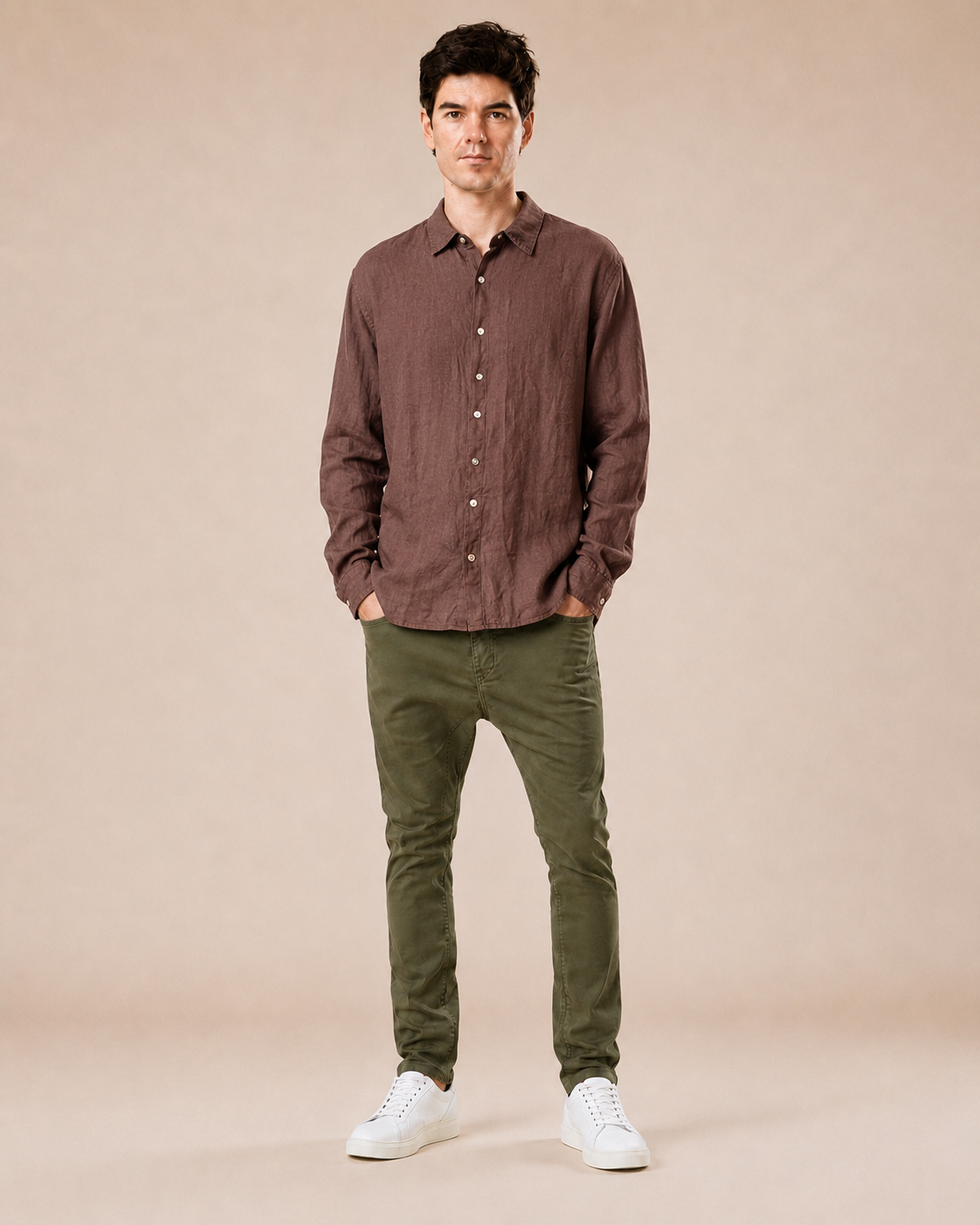 Camicia Normal fit 100% lavato con bottoni mix