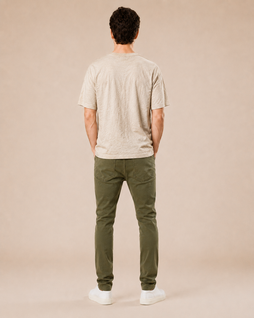 Tee vintage doppia stampa tinta 100% cotone