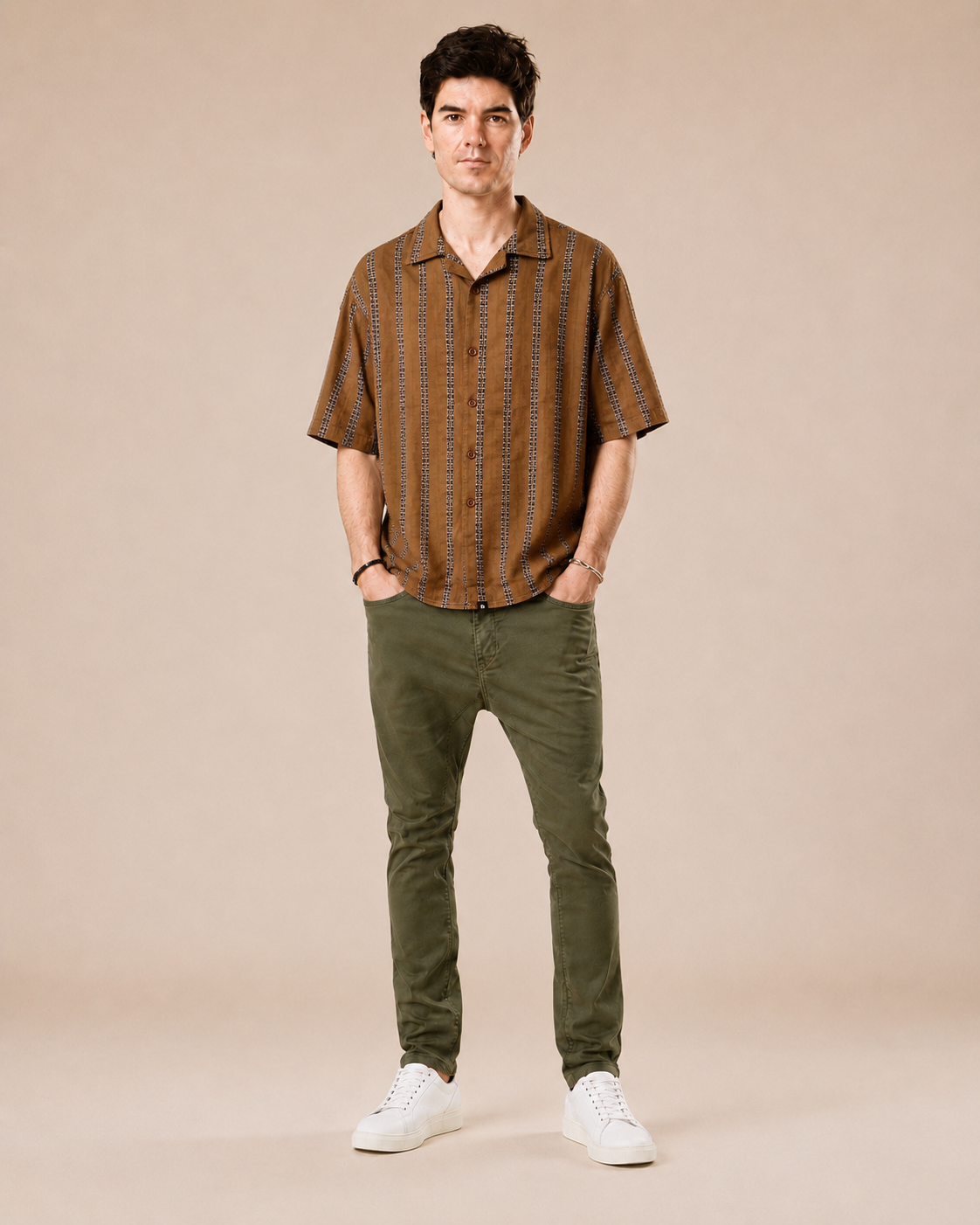 Camicia bowling 100% cotone