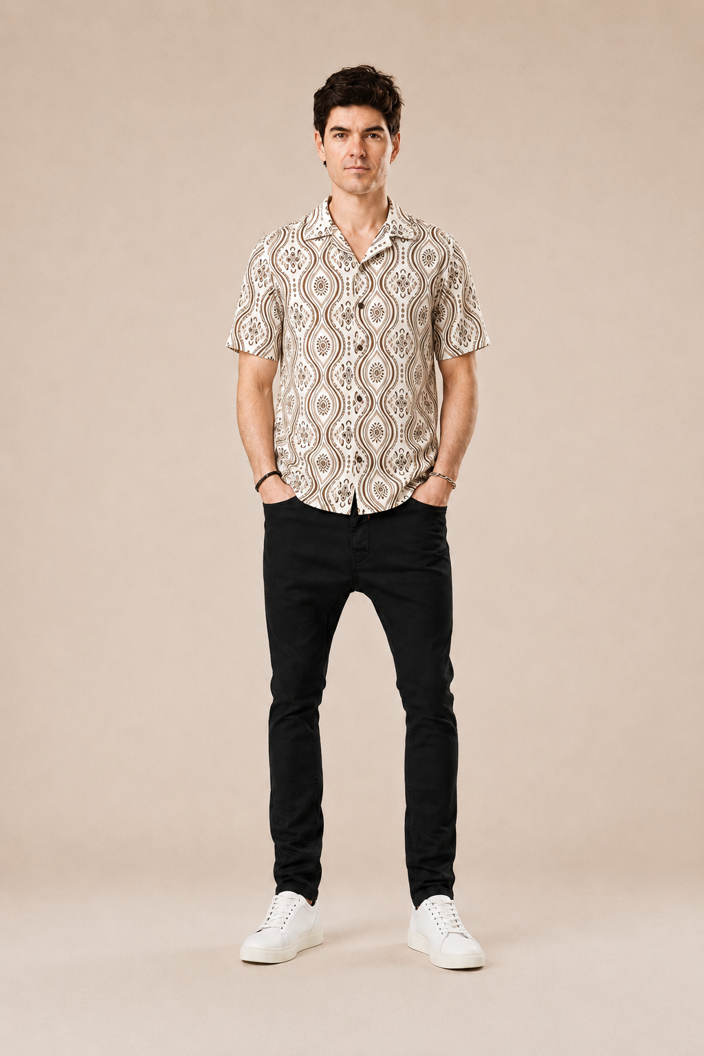 Camicia Bowling 100% viscosa