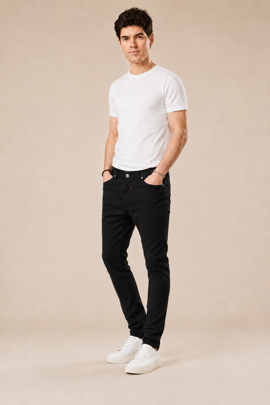 Pantalone cotone slim fit