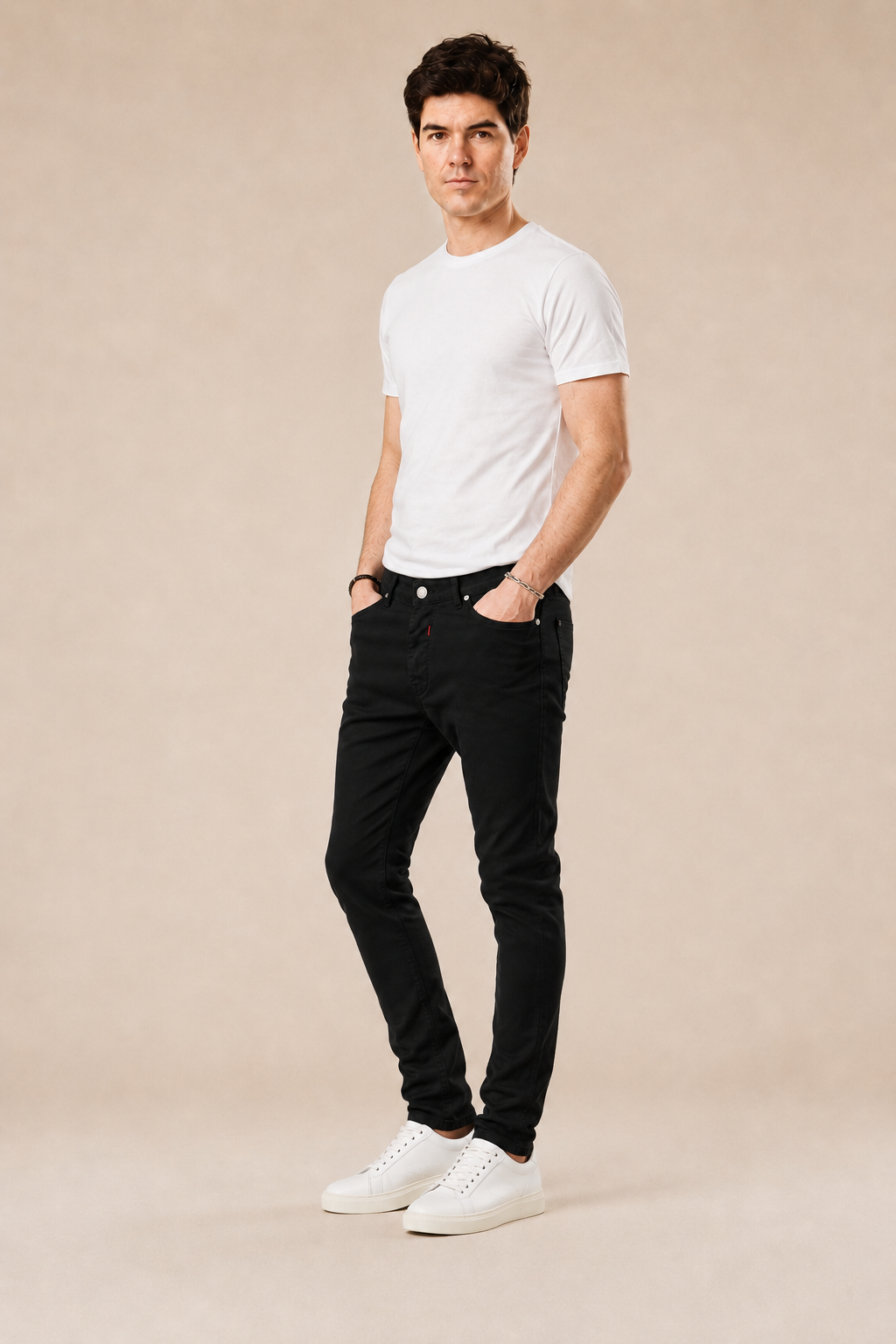Pantalone cotone slim fit