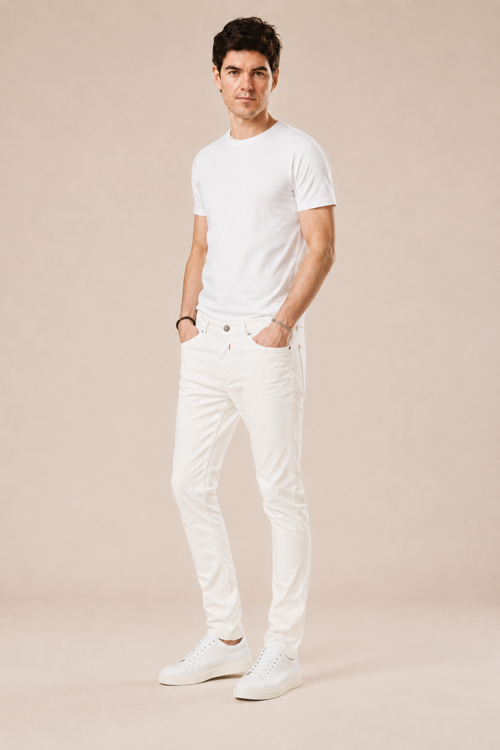 Pantalone cotone slim fit