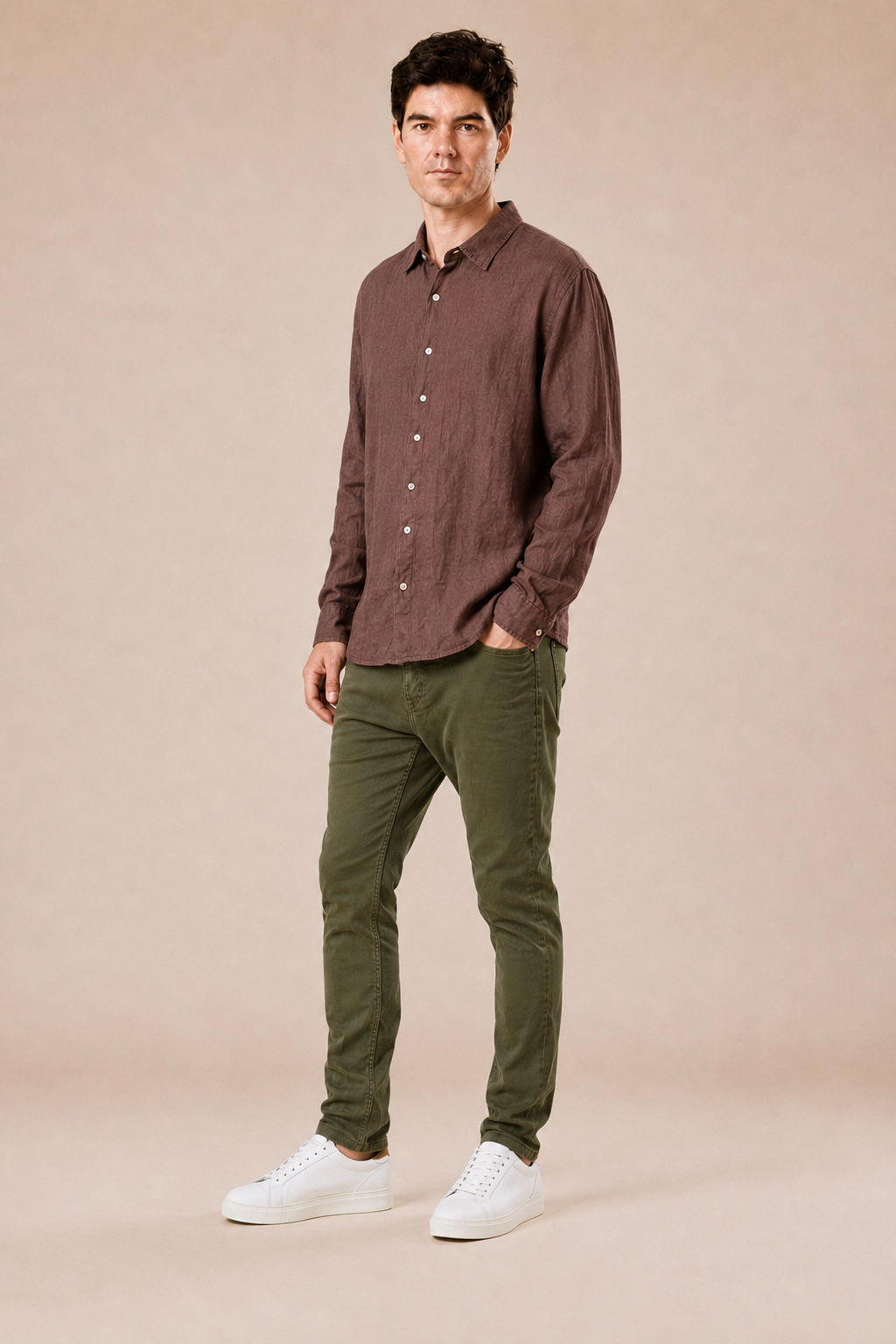 Camicia Normal fit 100% lavato con bottoni mix