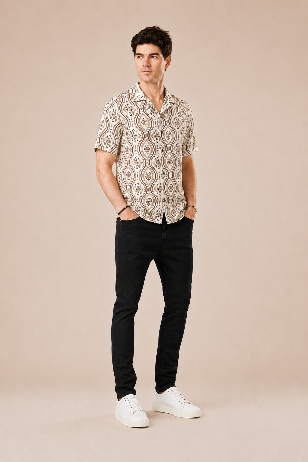 Camicia Bowling 100% viscosa