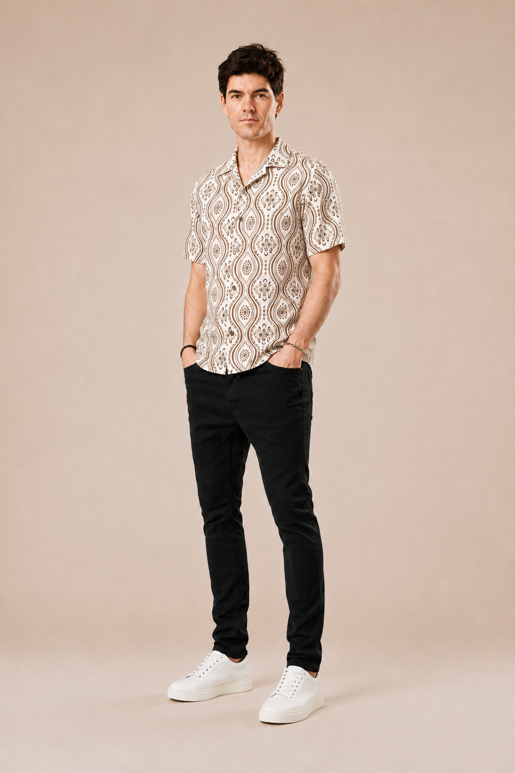Camicia Bowling 100% viscosa
