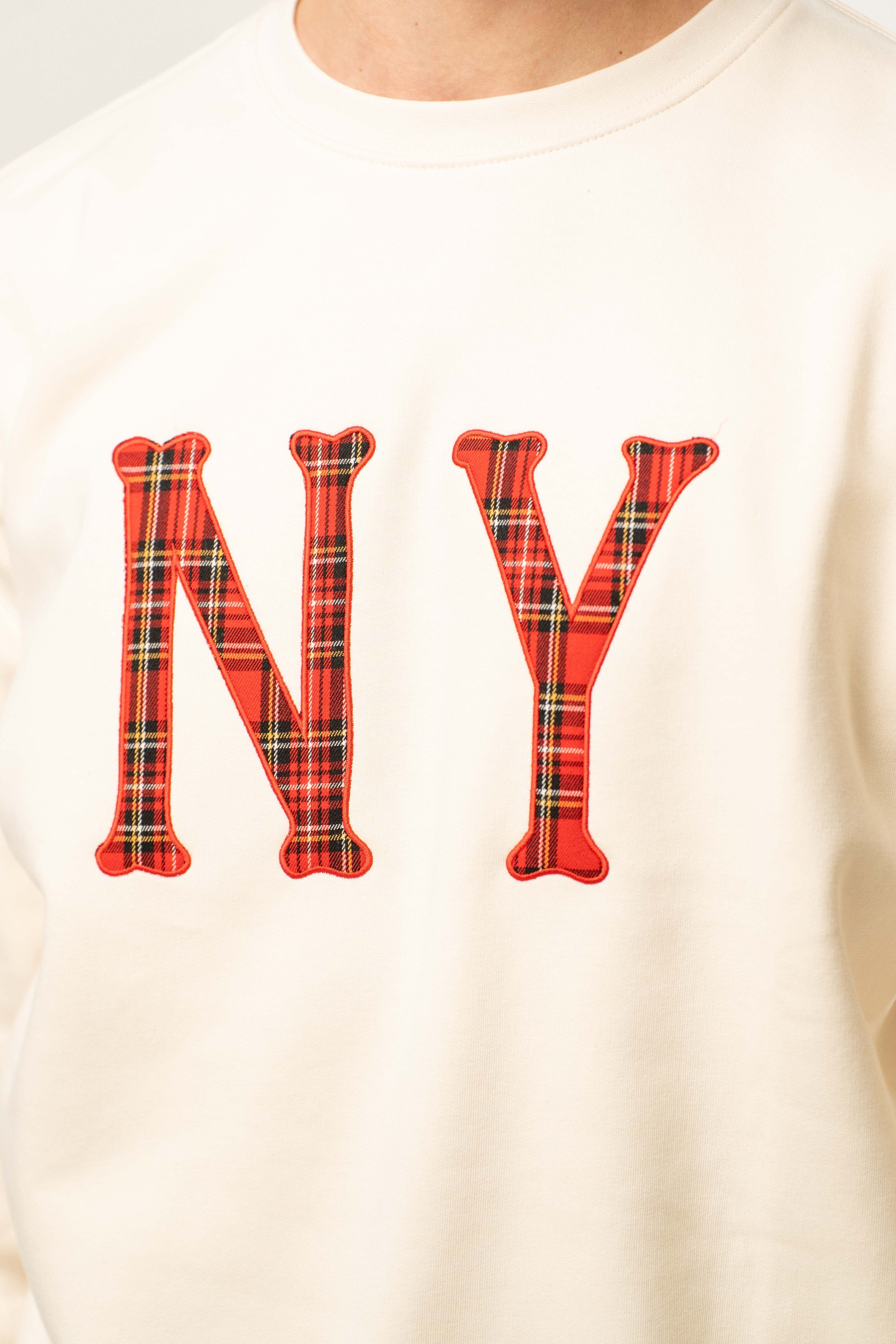 Felpa uomo girocollo con stampa “NY”